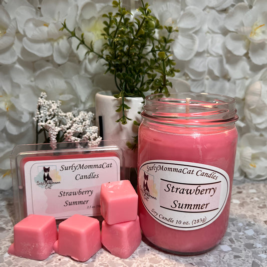 Strawberry Summer Candles and Wax Melts
