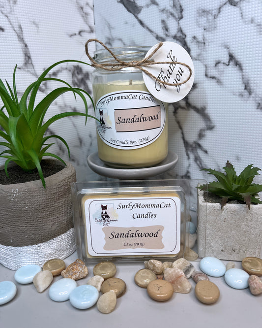 Sandalwood Candles and Wax Melts